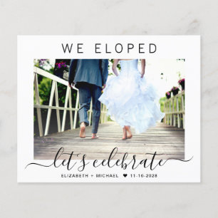 Budget Elopement Photo Reception Invitation