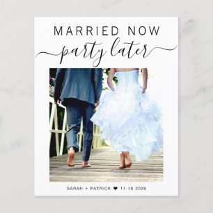 Budget Elopement Photo Wedding Announcement