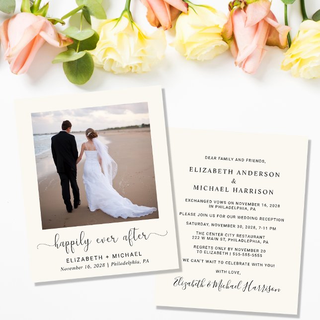 Budget Elopement with Wedding Reception Invite (Creator Uploaded)