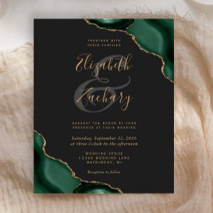 Budget Emerald Green Agate Corners Dark Wedding