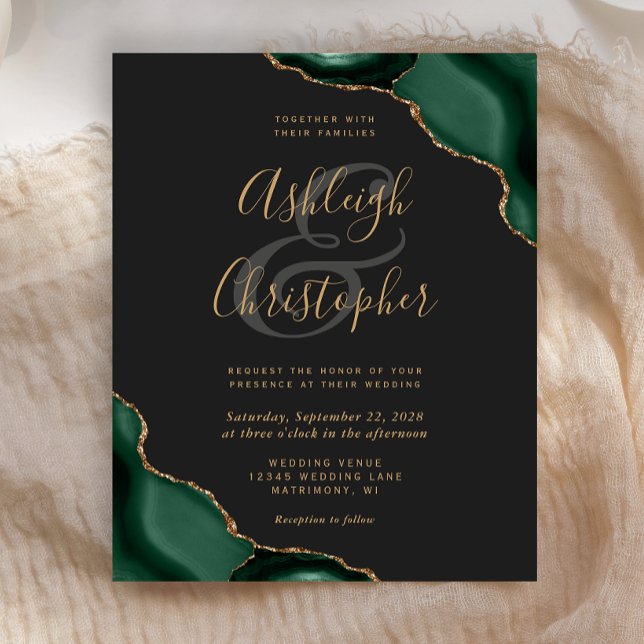 Budget Emerald Green Agate Corners Dark Wedding (Creator Uploaded)