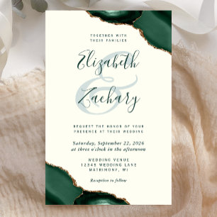Budget Emerald Green Agate Corners Ivory Wedding
