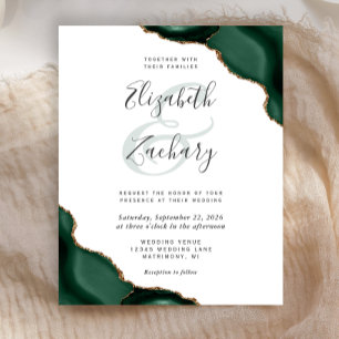 Budget Emerald Green Agate Corners Wedding