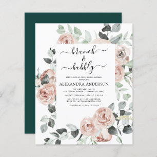 Budget Emerald Green Brunch & Bubbly Bridal Shower