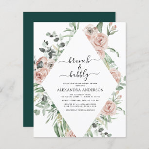 Budget Emerald Green Brunch & Bubbly Bridal Shower