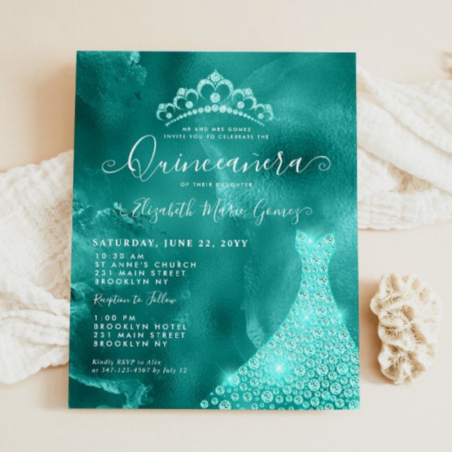 Budget Emerald Green Diamond Tiara Quinceanera (Creator Uploaded)