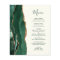 Budget Emerald Green Gold Agate Ivory Wedding Menu