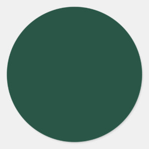 BUDGET Emerald Green Monochrome Text  Classic Round Sticker