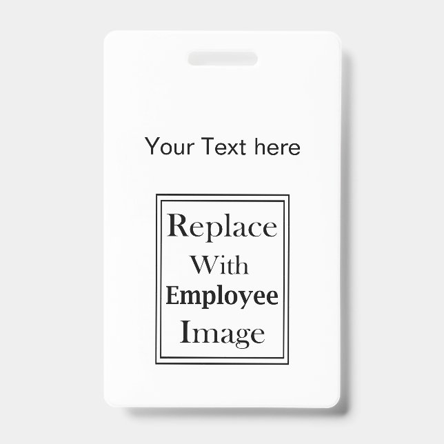 Budget Employee Name Badges Template ID Badge (Front)