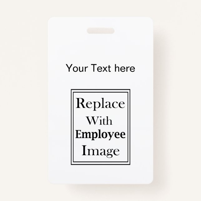 Budget Employee Name Badges Template ID Badge (Front)