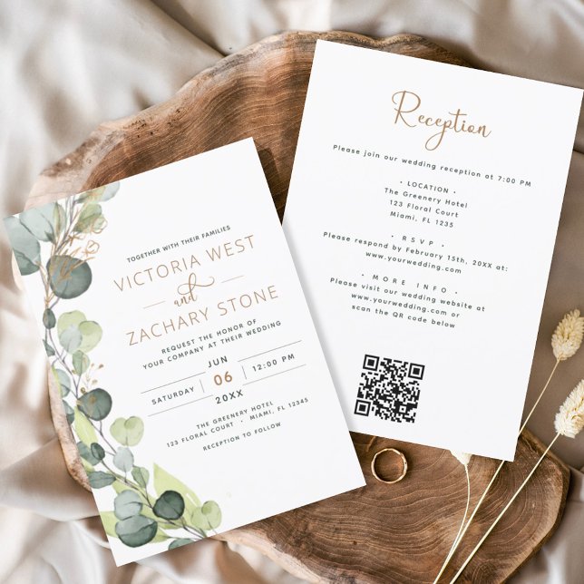 Budget Eucalyptus All In One QR Code Wedding (Creator Uploaded)