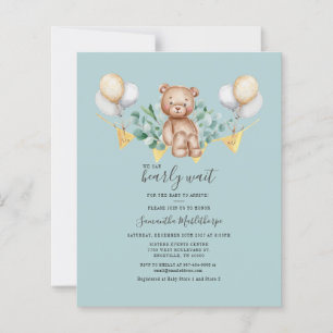 Budget Eucalyptus Botanical Baby Shower Invitation