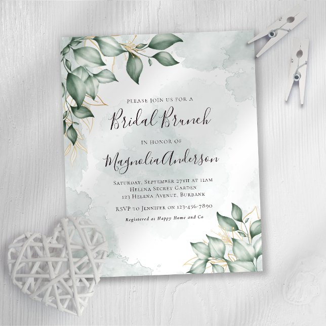 Budget Eucalyptus Bridal Brunch Invitation (Creator Uploaded)