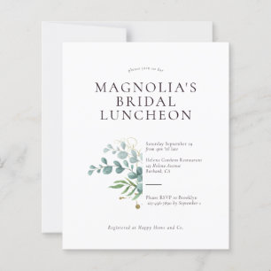 BUDGET Eucalyptus Bridal Luncheon Invitation