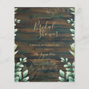BUDGET Eucalyptus BRIDAL SHOWER Greenery Gold Flye Flyer