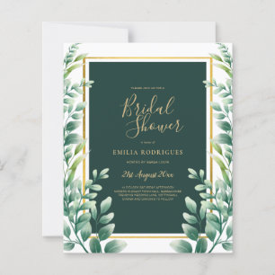 BUDGET Eucalyptus BRIDAL SHOWER Greenery Gold QR C
