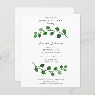 Budget Eucalyptus Bridal Shower Invitation