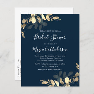 Budget Eucalyptus Bridal Shower Postcard Invite