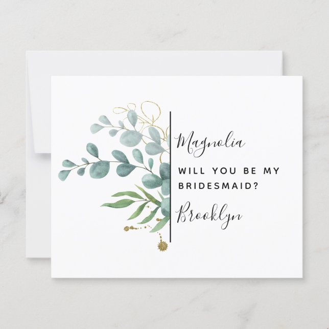 BUDGET Eucalyptus Bridemsaid Proposal (Front)