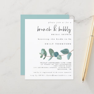 Budget Eucalyptus Brunch Bubbly Bridal Shower