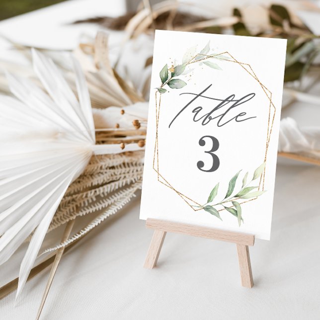 Budget eucalyptus elegant wedding table numbers (Creator Uploaded)