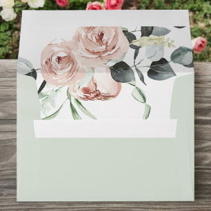 Budget Eucalyptus Floral Greenery Wedding Envelope