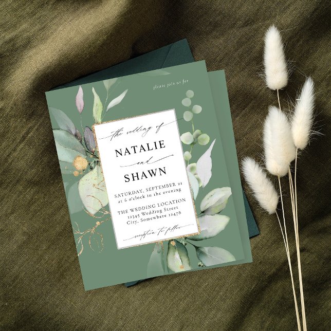 Budget Eucalyptus Glow Gold Greenery Wedding Olive (Creator Uploaded)