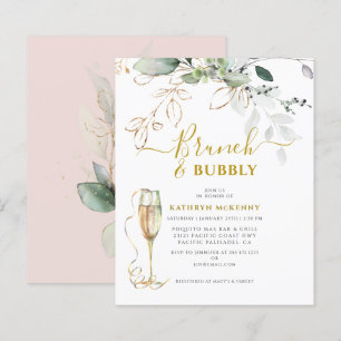 Budget Eucalyptus Gold Blush Pink Bridal Shower