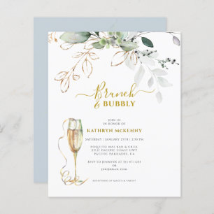 Budget Eucalyptus Gold Dusty Blue Bridal Shower