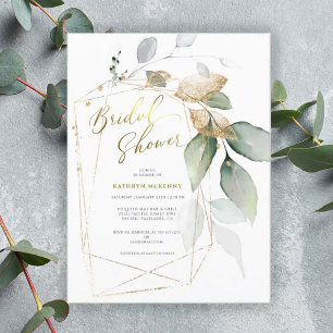 Budget Eucalyptus Gold Greenery Bridal Shower