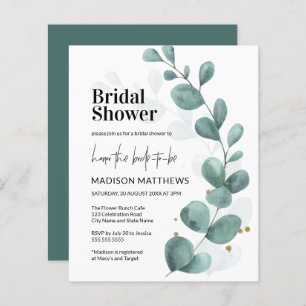 Budget Eucalyptus Greenery Botanical Bridal Shower