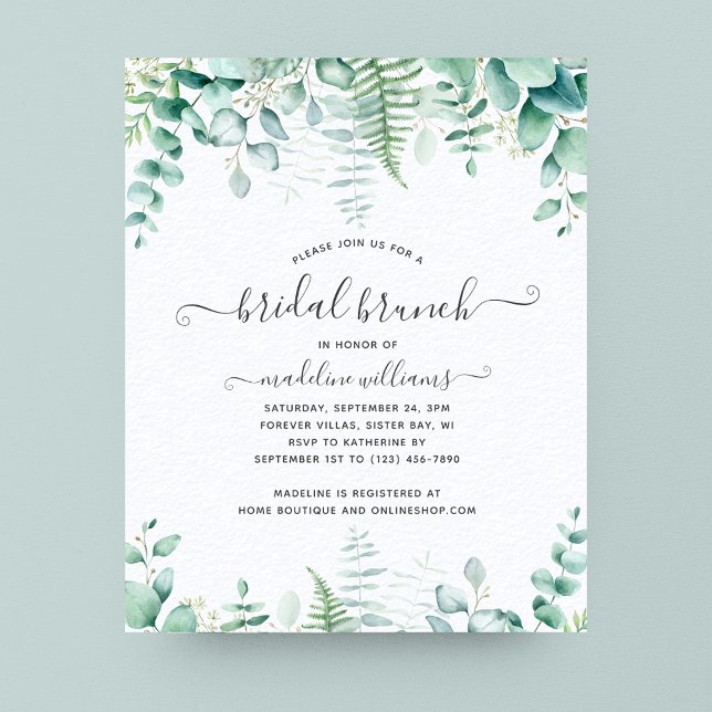 BUDGET Eucalyptus Greenery Brunch Bridal Brunch (Creator Uploaded)