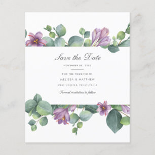 Budget Eucalyptus Greenery Floral Save The Date