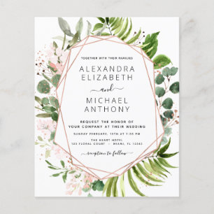 Budget Eucalyptus Greenery Foliage Elegant Wedding Flyer