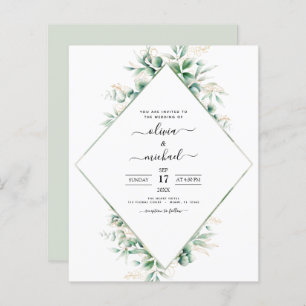 Budget Eucalyptus Greenery Geometric Wedding