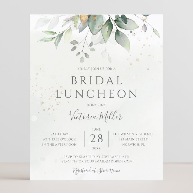 Budget Eucalyptus Greenery Leaves Bridal Luncheon (Creator Uploaded)