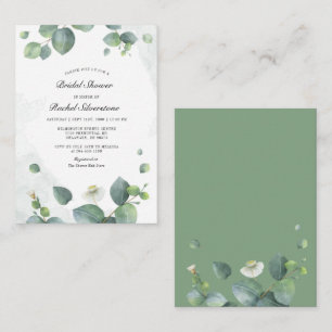 Budget Eucalyptus Greenery Succulent Bridal Shower Card