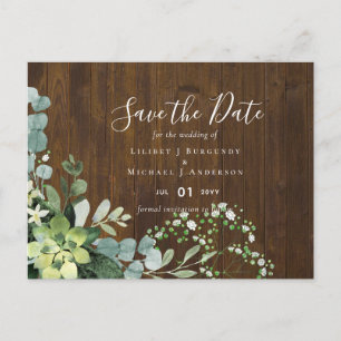 BUDGET Eucalyptus Greenery Wedding Foliage Postcard