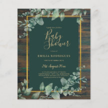 BUDGET Eucalyptus Greenery WEDDING Rustic Wood QR 