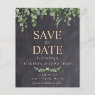 Budget Eucalyptus Greenery Wedding Save The Date