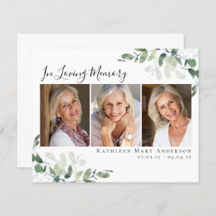 BUDGET Eucalyptus In Loving Memory Thank You Card