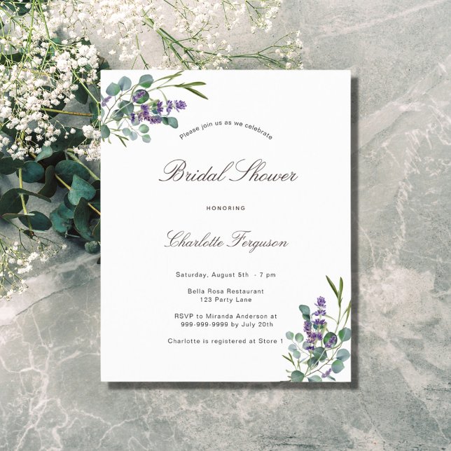 Budget eucalyptus lavender bridal shower  (Creator Uploaded)