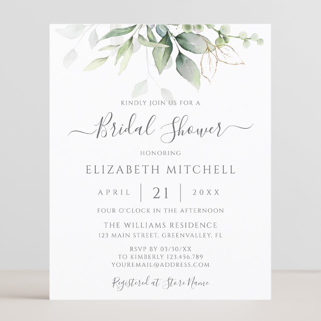 Budget Eucalyptus Leaves Bridal Shower (Creator Uploaded)