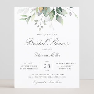 Budget Eucalyptus Leaves Bridal Shower