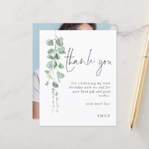 Budget Eucalyptus Photo 60th birthday Thank You