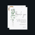 Budget Eucalyptus Photo 90th birthday Thank You<br><div class="desc">A value for money BUDGET alternative on a smaller size 4.5 x 5.6” semi-gloss 110lbs weight, which is of similar thickness to a postcard (however is not suitable to use as a postcard.). PLEASE NOTE there is ONE invite per sheet. Budget Eucalyptus Photo 90th Birthday Thank You. Minimalist elegance for...</div>