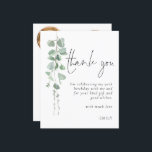 Budget Eucalyptus Photo 90th birthday Thank You<br><div class="desc">A value for money BUDGET alternative on a smaller size 4.5 x 5.6” semi-gloss 110lbs weight, which is of similar thickness to a postcard (however is not suitable to use as a postcard.). PLEASE NOTE there is ONE invite per sheet. Budget Eucalyptus Photo 90th Birthday Thank You. Minimalist elegance for...</div>