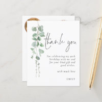 Budget Eucalyptus Photo 90th birthday Thank You