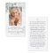 Budget Eucalyptus Photo Memorial Prayer Card