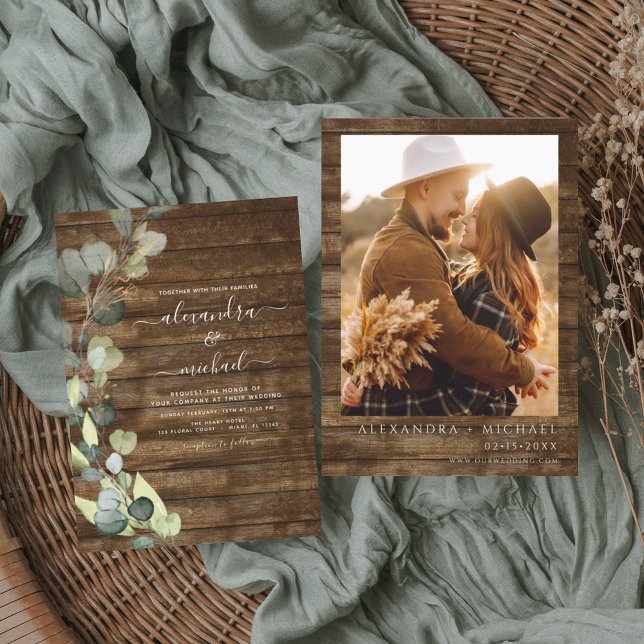 Budget Eucalyptus Photo Rustic Wood Wedding (Creator Uploaded)